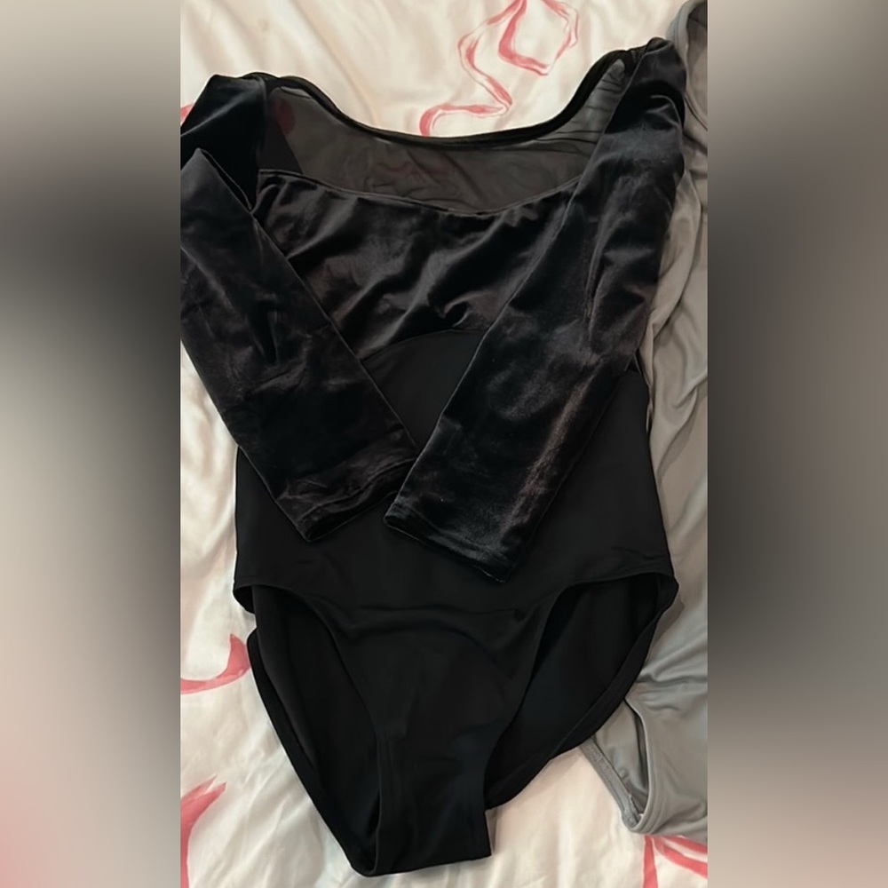 Black Block leotard